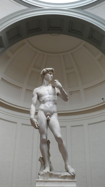 Statue de face du David Michel Angelo
