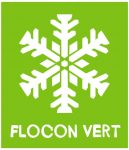 station de ski écologique - logo du label flocon vert decerné aux stations de ski engagées dans une démarche responsable